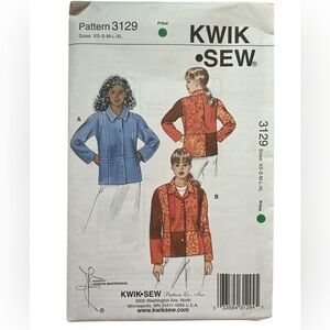Vintage Y2K, uncut, factory folded Kwik Sew Pattern 3129 XS - Xl